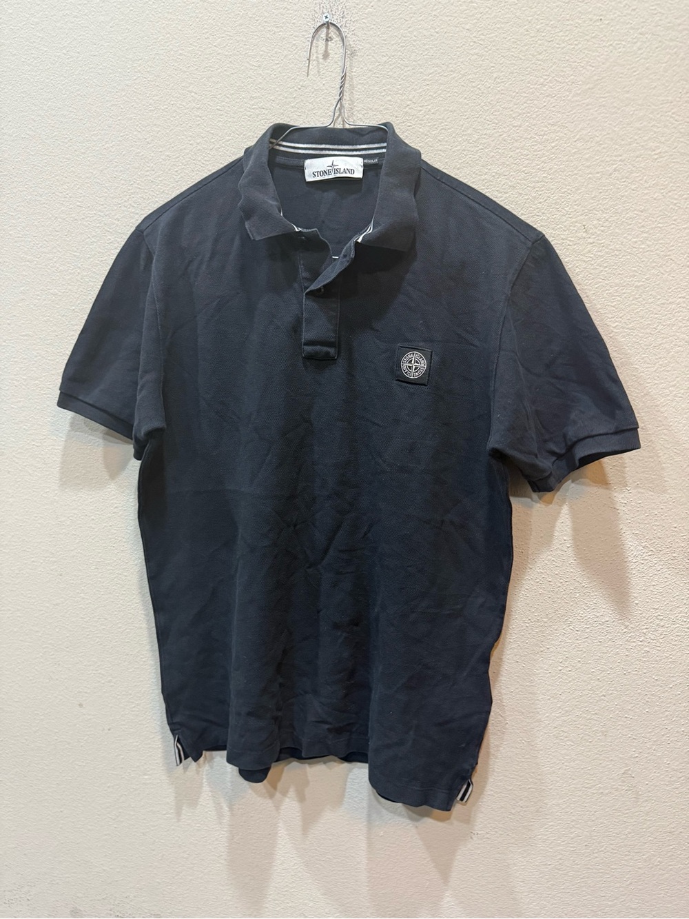 Stone Island logo-patch polo shirt